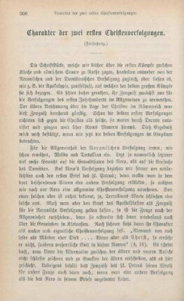 306-319 Charakter der zwei ersten Christenverfolgungen : Fortsetzung