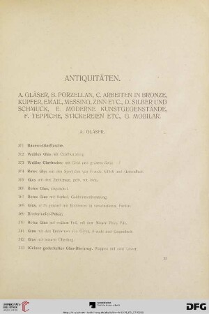 Antiquitäten (Nr. 301-759)