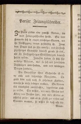Pariser Zeitungsschreiber.