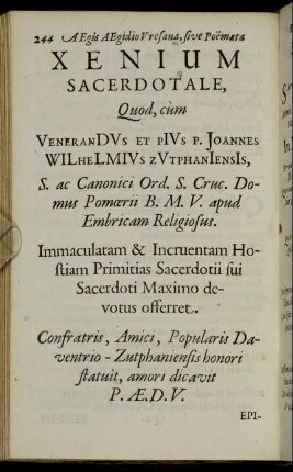 Xenium Sacerdotale [...]