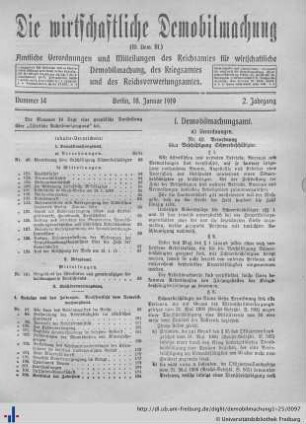 Nr. 14, 18. Januar 1919