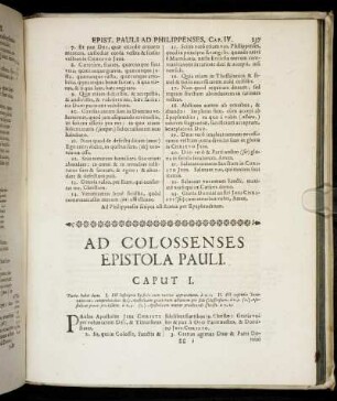 Ad Colossenses Epistola Pauli.