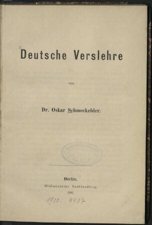 Deutsche Verslehre