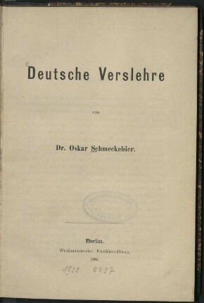 Deutsche Verslehre