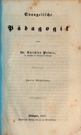 Evangelische Pädagogik, 2