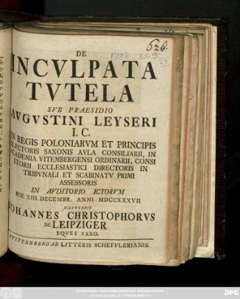 De Incvlpata Tvtela