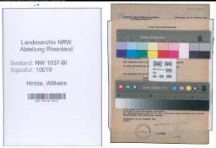 Entnazifizierung Wilhelm Hintze , geb. 23.05.1896 (Metzger)