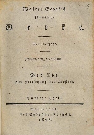 Der Abt : eine Fortsetzung des Klosters, 5