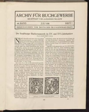 Die Straßburger Buchornamentik im XV. und XVI. Jahrhundert, II