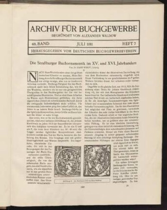 Die Straßburger Buchornamentik im XV. und XVI. Jahrhundert, II