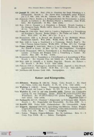 Kaiser- und Königreiche (Nr. 932-1030)