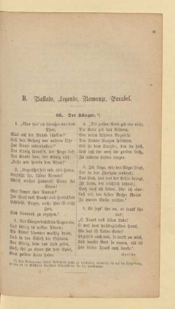 B. Ballade, Legende, Romanze, Parabel