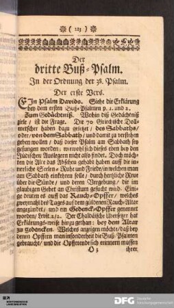 Der dritte Buß-Psalm.