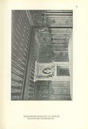 Abgeordnetenhaus in Berlin. Ministersitzungssaal
