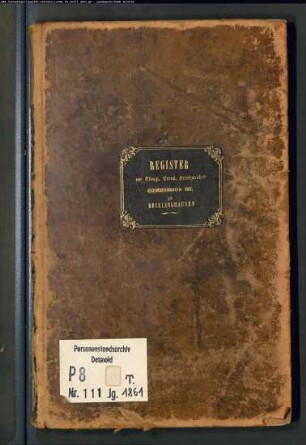 Zivilstandsregister der Juden Kreisgerichtskommission III Recklinghausen mit Datteln (T 1861) (Gemeinde: Recklinghausen, Stadt)