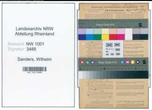 Entnazifizierung Wilhelm Sanders, geb. 29.04.1913 (Schuhmacher)