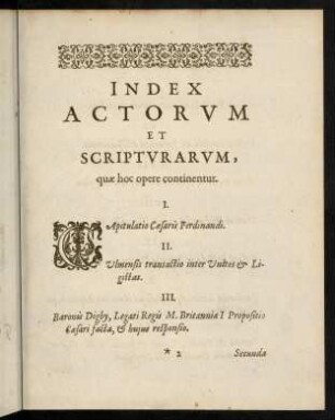 Index Actorum