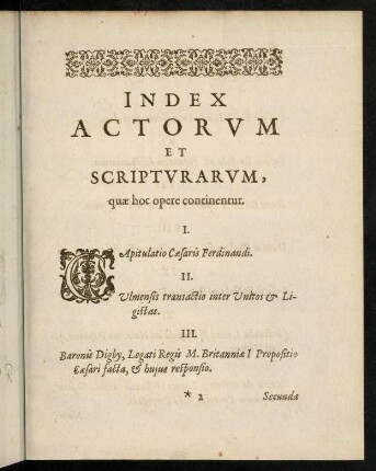 Index Actorum