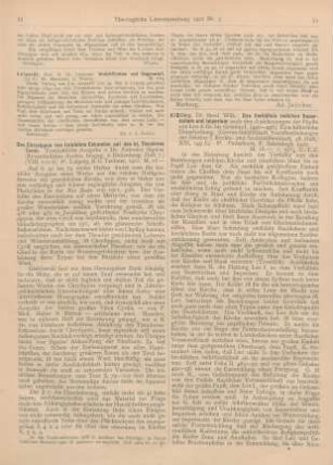 54-55 [Rezension] Kißling, Wilh., Das Verhältnis zwischen Sacerdotium und Imperium nach den Anschauungen der Päpste Leo d. Gr. bis Gelasius I. (440 - 496)