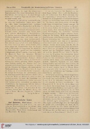 [Rezension von: Carl Holzmann, Binbirkilisse. Archäologische Skizzen aus Anatolien, ein Beitrag zur Kunstgeschichte des christlichen Kirchenbaues]