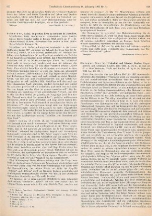 838-839 [Rezension] Metzger, Bruce Manning, Historical and literary studies