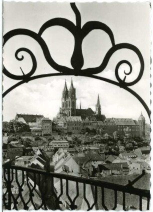 Meißen. Blick von der Frauenkirche zum Burgberg : Meißen. Blick vom Rundgang der Frauenkirche zum Burgberg mit Albrechtsburg und Dom
