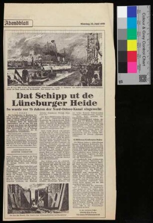 Dat Schipp ut de Lüneburger Heide - So wurde vor 75 Jahren der Nord-Ostsee-Kanal eingeweiht