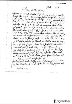 123: Brief von Karl Wilhelm Ramler an Johann Wilhelm Ludwig Gleim
