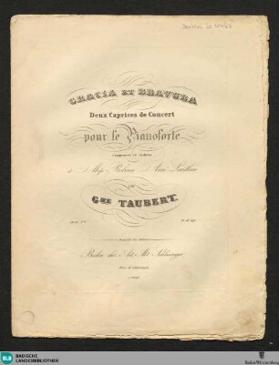Grazia e bravura : deux caprices de concert pour le pianoforte; op. 41. No. 2