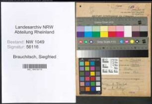 Entnazifizierung Siegfried Von Brauchitsch , geb. 28.03.1886 (Jurist)