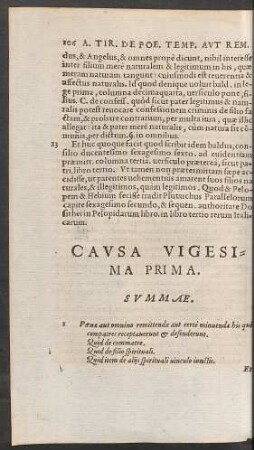 Causa Vigesima Prima.