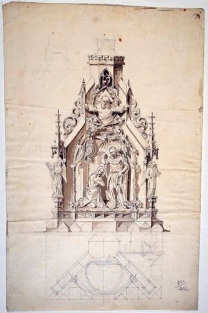 Entwurfszeichnung für einen Altar