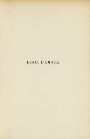 Essai d'amour