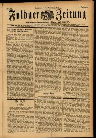 Ausgabe vom Freitag, den 16. November 1894.