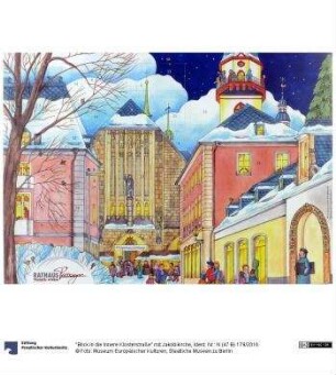 "Blick in die Innere Klosterstraße" mit Jakobikirche