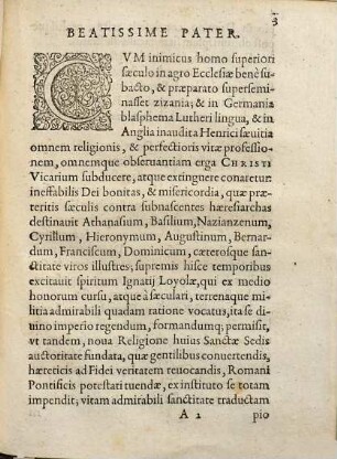 Relatio Facta In Consistorio Secreto Coram S. D. N. Gregorio Papa XV. A Francisco Maria Episcopo Portvensi S. R. E. Card. A Monte Die XIX. Ianvarii. M.DC.XXII. Svper Vita, Sanctitate, actis Canonizationis, & miraculis Beati Ignatii Fvndatoris Societatis Iesv