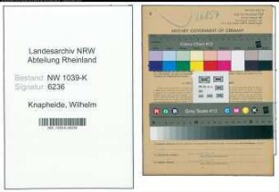 Entnazifizierung Wilhelm Knapheide , geb. 18.03.1891 (Schneider)