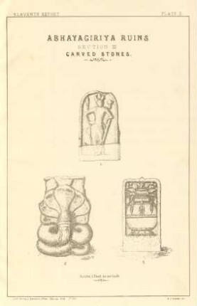 Plate X. Abhayagiriya ruins. Section III. Carved stones.