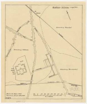 Siedlungsplan der Heimstättengesellschaft Primus Wittenau, Berlin-Reinickendorf: Lageplan 1:10000