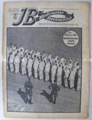 Wochenzeitschrift der NSDAP "Illustrierter Beobachter" mit einem Bildbericht über das KZ Dachau