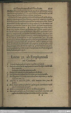 Locus 31. ab Emphyteusi ad Censum