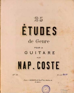 25 études de genre pour la guitare : Op. 38