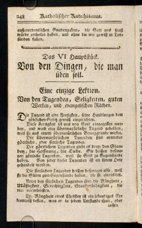 248-255, Das VI. Hauptstueck