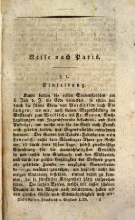 Reise von Bamberg über Paris nach Boulogne
