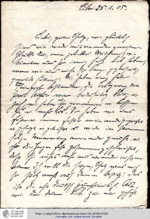 Brief vom 28.01.1905