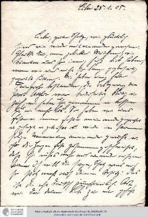 Brief vom 28.01.1905