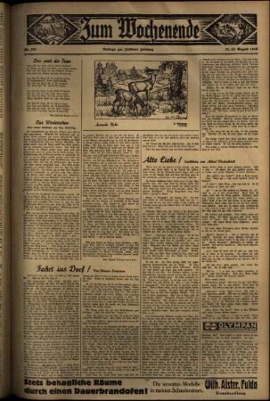 Zweite Ausgabe vom Sonntag, den 23. August 1936.
