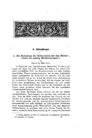 Die Bedeutung der Hilfsschulen für den Militärdienst der geistig Minderwertigen