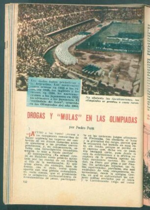 Drogas y "mulas" en las olimpiadas