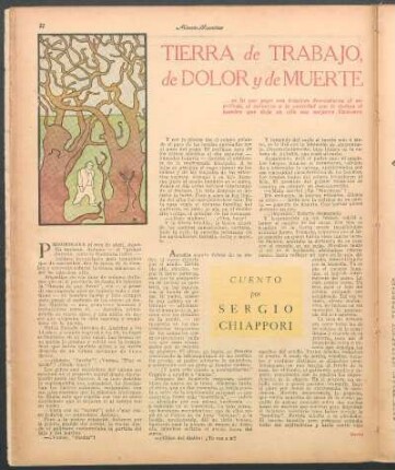 Tierra de trabajo, de dolor y de muerte : Cuento por Sergio Chiappori